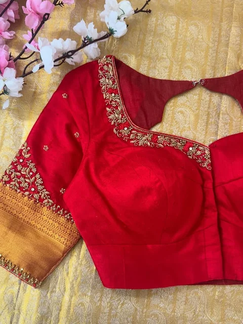 Royal South Indian Bridal Silk Blouse Couture