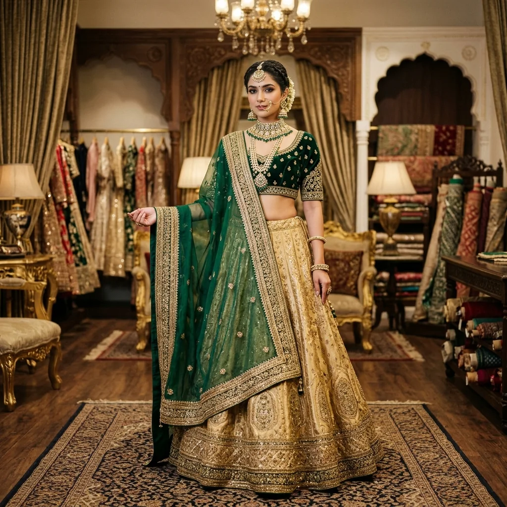 Bridal Silk Lehenga Couture